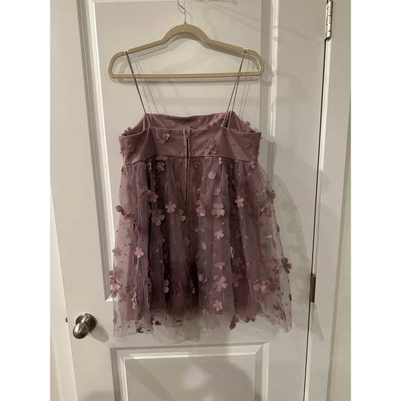 Formal Dress Lavender color Spaghetti Straps Size M Prom Cocktail Short - Picture 4 of 7